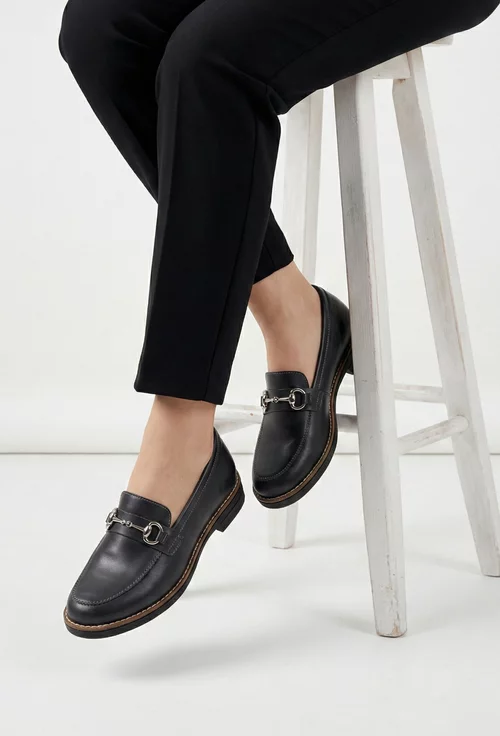 Pantofi dama din piele naturala gri