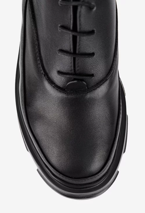 Pantofi dama din piele naturala neagra