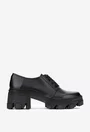 Pantofi dama din piele naturala neagra