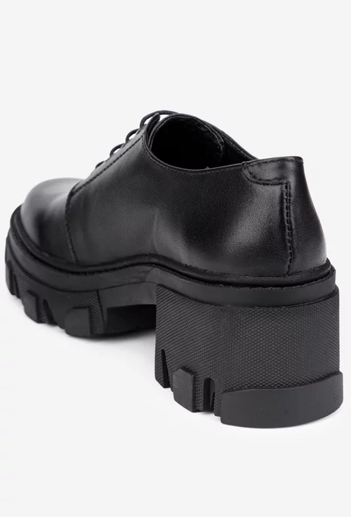 Pantofi dama din piele naturala neagra