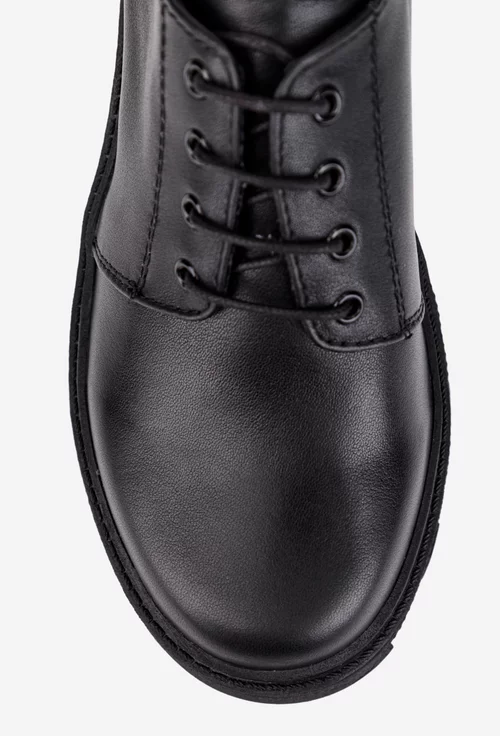 Pantofi dama din piele naturala neagra