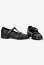 Pantofi dama din piele naturala neagra