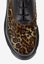 Pantofi dama din piele naturala neagra cu animal print
