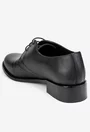 Pantofi dama din piele naturala neagra cu siret