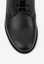 Pantofi dama din piele naturala neagra cu siret