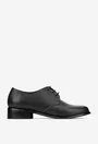 Pantofi dama din piele naturala neagra cu siret