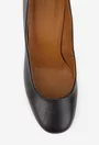 Pantofi dama din piele naturala neagra cu toc
