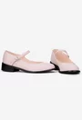 Pantofi dama din piele naturala roz pudra