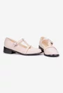 Pantofi dama din piele naturala roz pudra