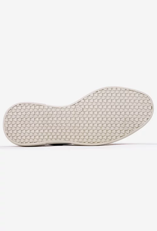 Pantofi dama din piele naturala roz pudra cu talpa inalta
