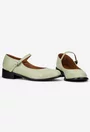 Pantofi dama din piele naturala verde deschis