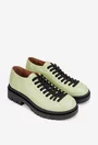 Pantofi dama din piele naturala verde deschis