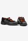 Pantofi dama din piele neagra cu barete