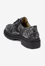 Pantofi dama din piele neagra cu imprimeu