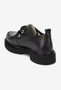 Pantofi dama din piele neagra cu siret