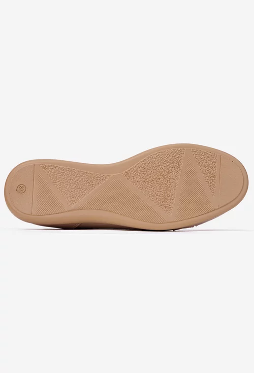 Pantofi dama din piele roz pudra