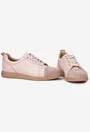 Pantofi dama din piele roz pudra