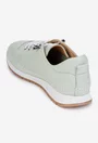 Pantofi dama din piele verde deschis cu siret elastic