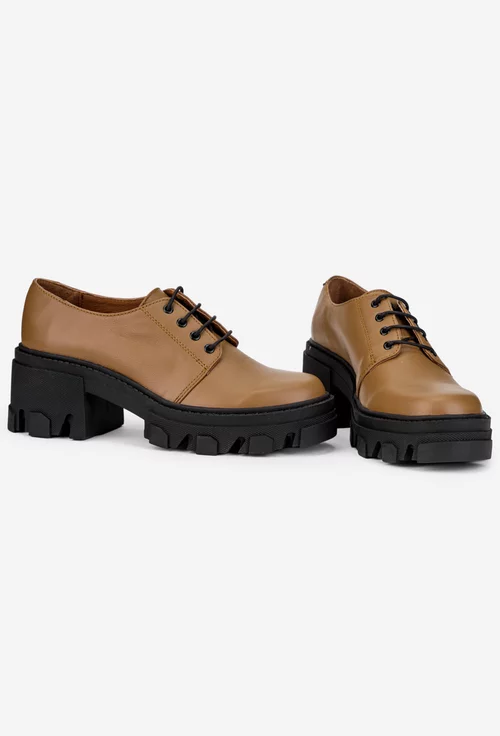 Pantofi dama din piete naturala taupe