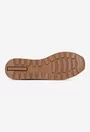 Pantofi dama ecru din piele cu siret elastic