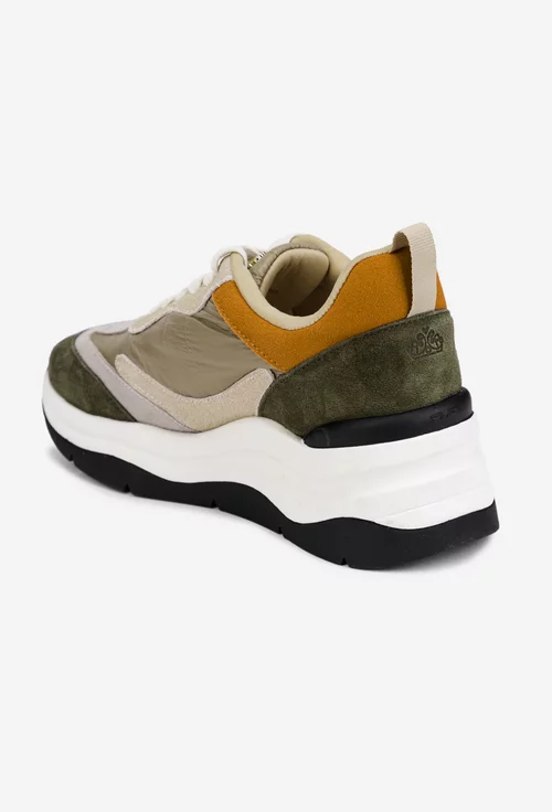Pantofi dama Fornarina colorati din piele si material