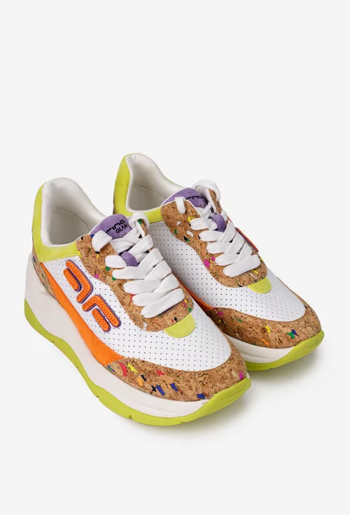 Pantofi dama Fornarina multicolori din piele