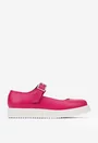 Pantofi dama fuchsia din piele texturata