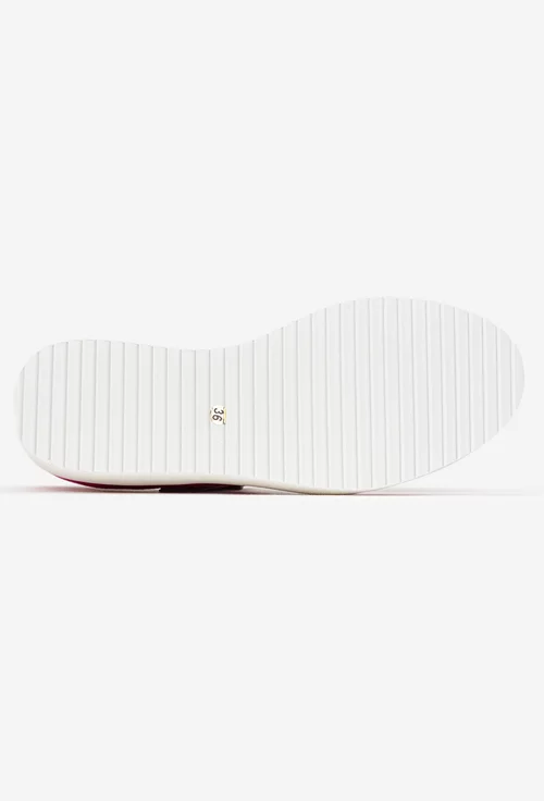 Pantofi dama fuchsia din piele texturata