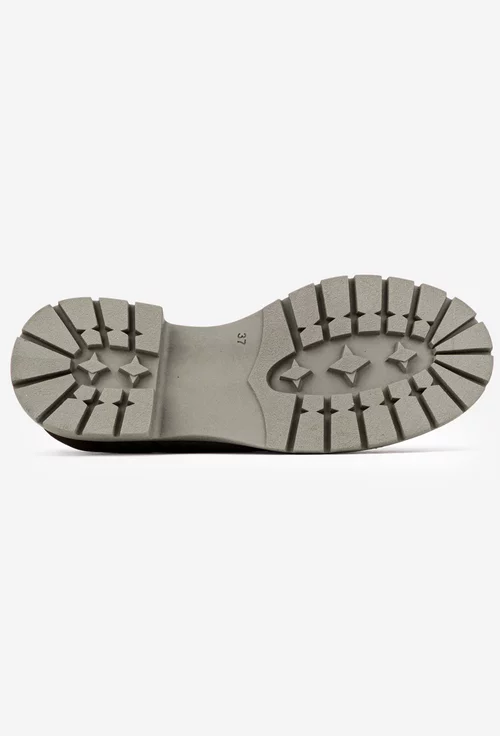 Pantofi dama kaki din piele intoarsa