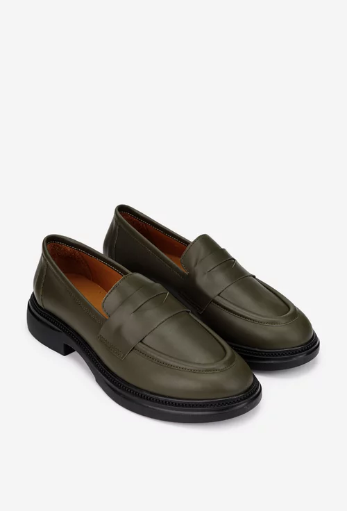 Pantofi dama kaki din piele naturala