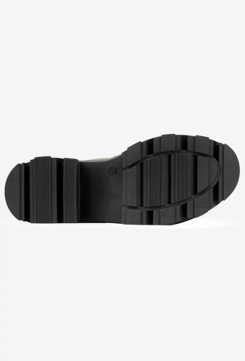 Pantofi dama kaki din piele texturata