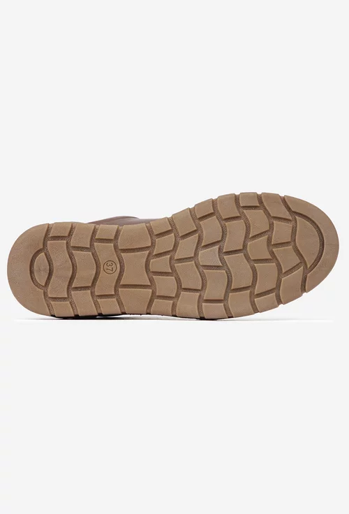 Pantofi dama maro cu bronz din piele picture - 4