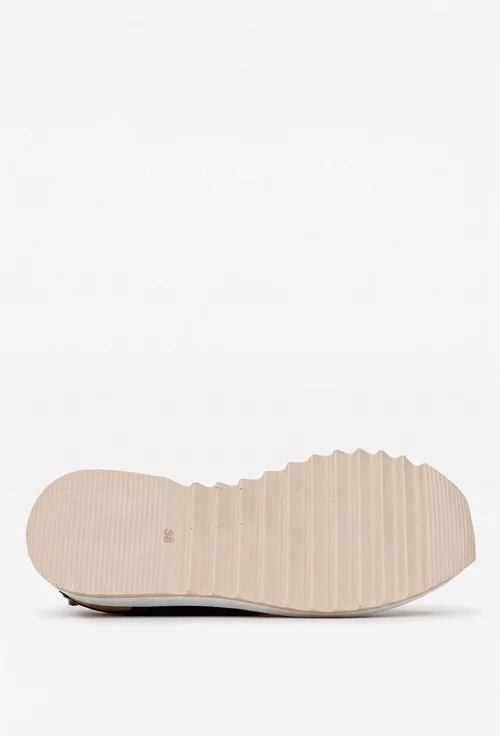 Pantofi dama maro cu negru din piele cu fermoar