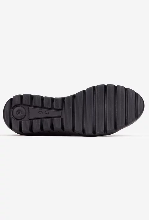 Pantofi dama maro din piele cu imprimeu animal print