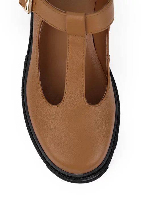 Pantofi dama maro din piele naturala