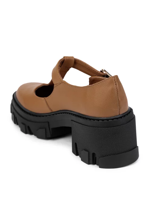 Pantofi dama maro din piele naturala