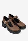 Pantofi dama maro din piele naturala