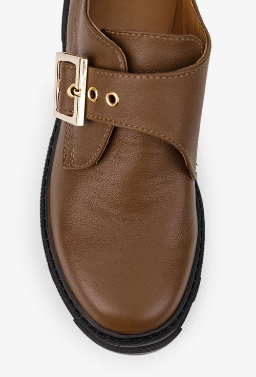 Pantofi dama maro din piele naturala