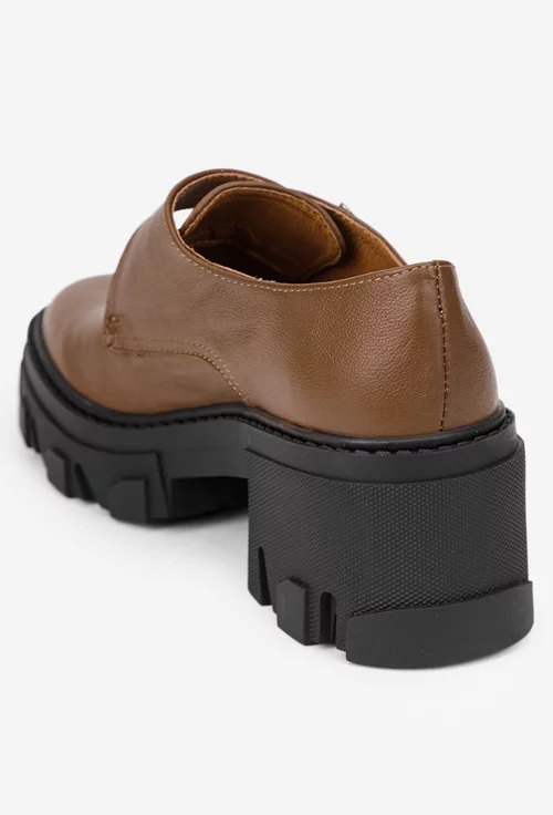 Pantofi dama maro din piele naturala