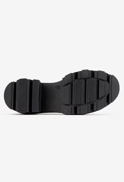 Pantofi dama maro din piele naturala cu ornament picture - 4
