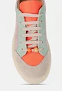 Pantofi dama multicolori din piele