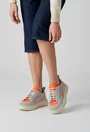 Pantofi dama multicolori din piele