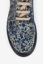 Pantofi dama multicolori din piele naturala