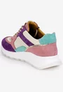 Pantofi dama multicolori NUR din piele cu siret