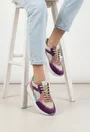Pantofi dama multicolori NUR din piele cu siret