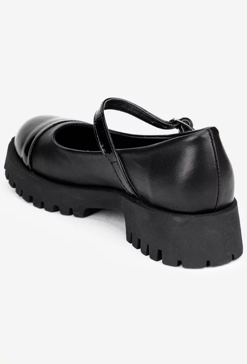 Pantofi dama negri din piele