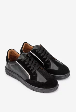 Pantofi dama negri din piele