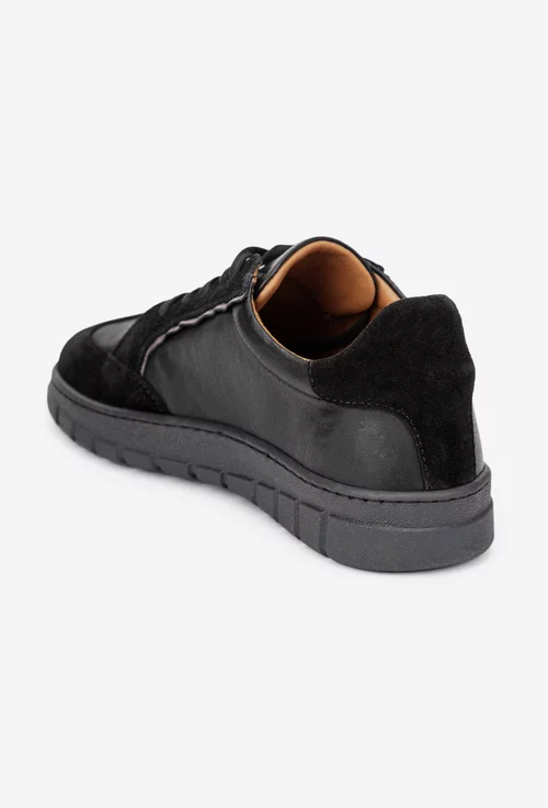 Pantofi dama negri din piele