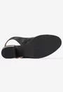 Pantofi dama negri din piele cu model perforat