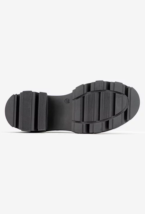 Pantofi dama negri din piele cu ornament picture - 4